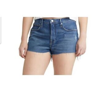 Good American Good 90's Cutoff Denim Beach Vacation Shorts Size 8/29